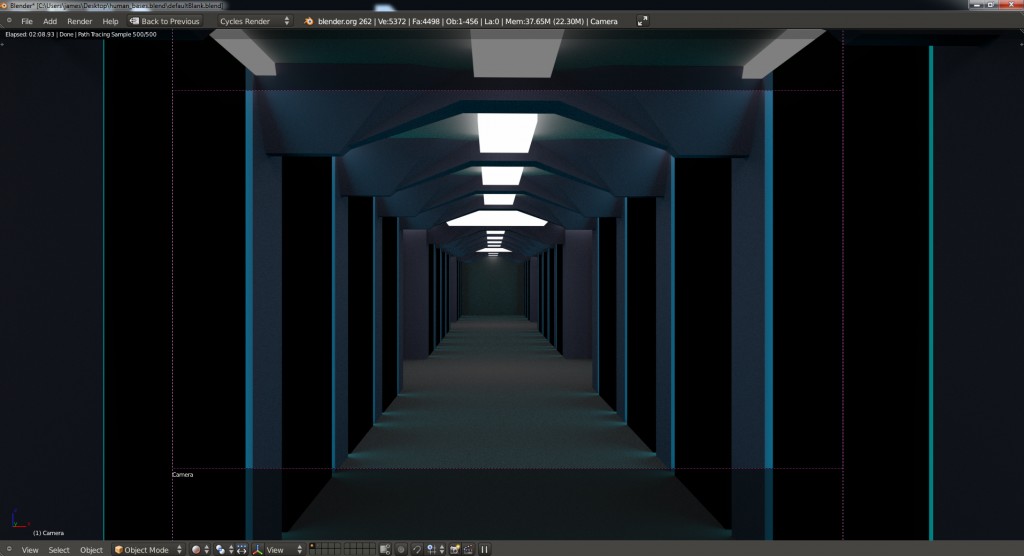 Futuristic corridor - cycles render  preview image 1